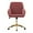 Rose Red, variant on SYNGAR Office Chair with Adjustable Height, Modern Mid Back Soft Criss Cross Chair with Wheels Velvet Swivel Computer Home Task Chairs Ergonomic Executive Chair with Armrests, Rose Red