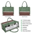 thumbnail image 2 of Large Capacity Tote Bag,Green and Brown Football Stitch Pattern Handbag Fashion Luxury Tote Bag,15.7"x13"x 5.1" Inches,Laptop Compatible, 2 of 6