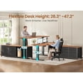 thumbnail image 6 of 55" L Shaped Electric Standing Desk with 6 Fabric Drawers and Storage Shelves, Height Adjustable Computer Desk, Home Office Desk, 6 of 7