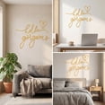 thumbnail image 2 of Hello Gorgeous Gold Metal Wall Art Decor - Elegant Gold Bedroom Decor, Minimalist Wall Art for Bathroom, Living Room, Office & Dining Room, Aesthetic Wall Decor for Teen Girl Room Decoration(Gold), 2 of 7