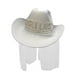 thumbnail image 3 of Estilo occidental Parpadeante Rhinestone Novia Velo Sombrero Blanco Mujer Traje Ropa Adulto Sombreros sol para Cóctel Yuyangstore sombrero de vaquera, 3 of 3