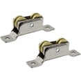 thumbnail image 3 of nipocaio Roues de Porte Coulissante Deux Roues - Roulettes en Fer, Support de Rouleau de Porte Coulissante à Rainure Fixe, Rouleau pour Rail Coulissant Rouleau en Verre 2 Pcs, 3 of 5