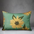 thumbnail image 3 of Creative Products Painted Sunflower Teal 14 x 20 Indoor / Outdoor Pillow, 3 of 3
