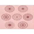 thumbnail image 1 of Ahgly Company Machine Washable Indoor Rectangle Transitional Pink Bubble Gum Pink Area Rugs, 5' x 7', 1 of 7