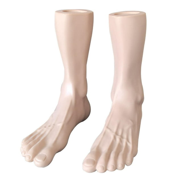 Pie de maniquí, modelo de pie masculino, pies de hombre realistas para exhibición, base plana para venta minorista, zapatos, pulsera de tobillo,