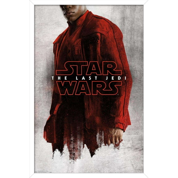 Star Wars: The Last Jedi - Red Finn Wall Poster, 14.725" x 22.375", Framed