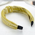 thumbnail image 4 of MRULIC headbands for women Fashion Bow Knot Hairband Women Hair Head Hoop Simple Sweet Girls Hair Headband Yellow + One size, 4 of 4