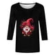 thumbnail image 5 of RKSTN Valentine's Day 3/4 Sleeve Tops for Women Oversized Crewneck Valentines Graphic Print Short Sleeve T Shirt Womens Casual Solid Round Neck Loose Comfy Three Quarter Sleeve Shirt Spring Clothes, 5 of 6