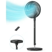TaoTronics 16" Oscillating Pedestal Fan 12-Speed Stand Fan Electric Floor Fan with Remote Control, Timer, Black