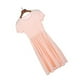 thumbnail image 4 of Sonducket Vestido de color sólido de manga corta con cuello plisado de Elenxs Gril conjuntos de ropa rosado rojo 120cm Sonducket AP002630-03, 4 of 5
