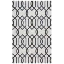 Alora Decor Berlin 9' x 12' Trellis Grey/Gray/Rust/Blue Hand-Tufted Area Rug