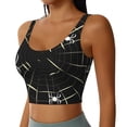 thumbnail image 2 of Rateoe Spiders On The Web Print Womens' Sports Bras Scoop Neck Sports Vest- Padded U Back Seamless High Impact Support, 2 of 7