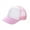Pink + White, variant on Unisex Summer Breathable Plain Mesh Baseball Cap Adjustable Snapback Sunhat