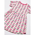 thumbnail image 5 of Touched by Nature Baby and Toddler Girl Organic Cotton Short-Sleeve Dresses 2pk, Flower, 4 Toddler, 5 of 6