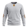 thumbnail image 4 of COMVALUE Men's Fall Crewneck Sweatshirts Patchwork Long Sleeve Corduroy Texture Casual Pullover Shirt (Light Gray, XL), 4 of 8