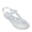 Clear, variant on Women's Jelly Sandals T-Strap Thong Transparent Adjustable Buckle Ankle Strap Open Toe Summer Beach Flat Casual Shoes Clear 40(US-8)
