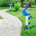 thumbnail image 5 of Lámpara Solar Pavo Real Pluviómetro Solar Pavo Real Lámpara Solar Lámpara Césped Pavo Real Hierro Forjado [con Vídeo], 5 of 5