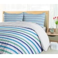 thumbnail image 5 of Ambesonne Harbour Stripe Duvet Cover Sets, Brushstrokes Art, 2-King, Royal Blue Seafoam, 5 of 7