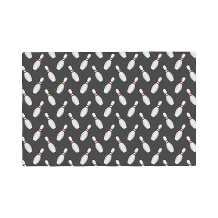 

Placemats Set of 4 Bowling Pins Heat Resistant Non - Slip Place mats Waterproof table mat for Kitchen Dining-4片装