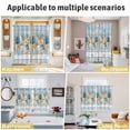 thumbnail image 5 of Blue Beach Coastal Kitchen Curtains Window Panels, Nautical Shell Starfish Coral Summer Insulated Window Treatment Curtain, Grommet Curtains for Bedroom/Living Room/Bathroom, 2 Piece 42"Wx45"L, 5 of 8