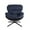Navy Blue, variant on GDF Studio Modern 360° Chenille Swivel Chair with Faux Leather & Metal Base, Dark Gray