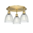thumbnail image 4 of Innovations Lighting  Castile - 3 Light 18" Flush Mount Antique Brass/Clear, 4 of 5