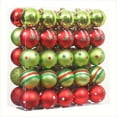 thumbnail image 2 of 50Pcs/ 4 CM Mini Vintage Christmas Ornaments Set - Red and Green Classic Retro Shatterproof Balls - 1.57 Inch - Christmas Tree Decorations, 2 of 8