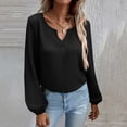 thumbnail image 3 of T Shirts for Women Long Sleeves V Neck Basic Tops Business Spring Outfits Women Clothes Size S, 3 of 7