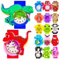 thumbnail image 2 of Reloj de dinosaurio de dibujos animados para niños, 48 animales, juguetes para bebés, relojes Slap para niños, relojes para niñas y niños, regalo de cumpleaños de Navidad para niños Gao Jinjia LED, 2 of 2