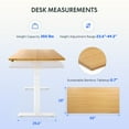thumbnail image 4 of FLEXISPOT 55"x28" Dual Motors 3-Stage Height Adjustable Standing Desk Ergonomic Home Office Sit Stand Desk with USB Port, Bamboo Rectangle Desktop White Oval Frame, 4 of 12