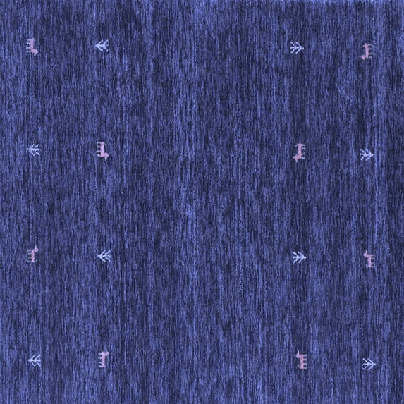 Ahgly Company Indoor Square Abstract Blue Contemporary Area Rugs, 4' Square