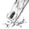 thumbnail image 5 of LG Stylo 4 Case, LG Stylo 4 Plus Case, Rosebono Slim Hybrid Dual Layer Shockproof Hard Cover Graphic Fashion Cute Colorful Silicone Skin Cover Armor Case for LG Stylo 4+ (White Marble), 5 of 5