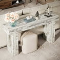 thumbnail image 5 of Tribesigns 63-Inch Farmhouse Console Table, Wooden Sofa Table Behind The Couch, Rectangular Entryway Table for Entrance, Hallway, Living Room (Distressed White), 5 of 7