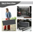 thumbnail image 3 of REDCAMP Extra Long Portable Bar Table with Bar Skirts and Storage Shelf, Pop-Up Bar Table with Side Rack for Party, Patio, Black, 3 of 8