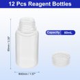 thumbnail image 2 of Unique Bargains 12 Pcs Bouteilles de Réactif 60ml, Bouteilles Rondes à Large Ouverture avec Bouchon à Vis Transparent, 2 of 6