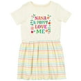 thumbnail image 3 of Inktastic Nana and Poppy Love Me Girls Toddler Dress, 3 of 5