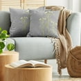 thumbnail image 5 of Ambesonne Abstract Throw Pillow Cover 2 Pack, Nature Beauty Flower Twigs, 20", Grey Yellow, 5 of 7