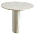 thumbnail image 2 of Astoria Round Genuine Marble End Table White, 2 of 2