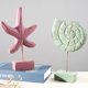 thumbnail image 3 of Figura de madera hecha a mano estilo náutico playero con forma de estrella de mar/caracola/caballito de mar, estatua de mesa con soporte para decoración de casas de lago, océano y costa., 3 of 8