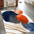 thumbnail image 3 of Navy Blue Burnt Orange Large Area Rugs for Bedroom Living Room, Soft Non Slip Carpet Bedside Rug, Middle Century Modern Geometric Rectangle Floor Cover Kitchen Accent Rug 2.7'x5' for Office, 3 of 9