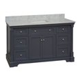 thumbnail image 4 of Sydney 60" Single Bathroom Vanity with Marine Gray Cabinet and Carrara Marble Top, 4 of 6