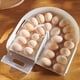 thumbnail image 5 of Caja de almacenamiento de huevos de desplazamiento automático Caja de huevos de plástico transparente en forma de U Caja de almacenamiento de huevos de albaricoque para cocina de una, 5 of 6