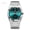 White Steel-Green Surface, variant on Men's Quartz Watch, 44mm Case, Date Day Display, Luminous, Stainless Steel Band, Waterproof Wristwatch