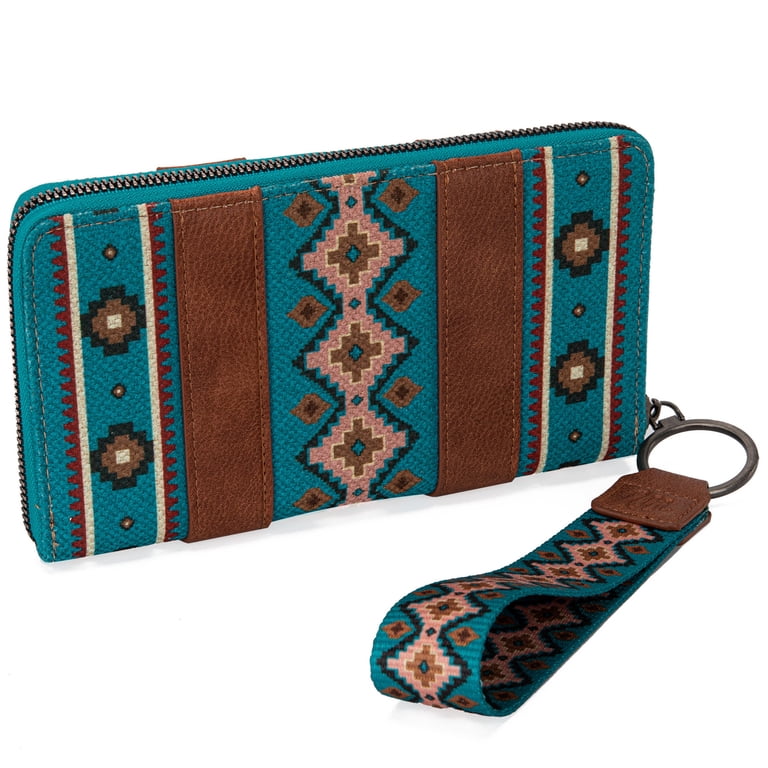 Wrangler x Montana West Boho Aztec Wristlet Wallet with Credit