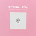 thumbnail image 4 of PAMINGONO 2Pcs Switch Plate Blank Electrical Cover Plate White Plastic For Renters Home Environments, 4 of 8