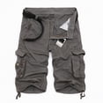 thumbnail image 2 of NIEWTR Men's Cargo Shorts Elastic Waist Relaxed Fit Cotton Casual Outdoor Lightweight Work Shorts Multi-Pockets(Grey,29), 2 of 4