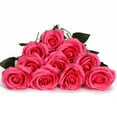 thumbnail image 1 of Ramo de flores de seda artificial DuHouse, 10 unidades, rosas falsas, 1 of 5