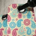 thumbnail image 2 of Ambesonne Paisley Grommet Curtain Single Panel, Traditional Leafy Motifs, 50"x60", Turquoise Pink Cream, 2 of 5