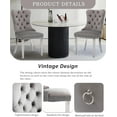 thumbnail image 4 of Exquisite Velvet Dining Chair Set of 8 with Tufted Backrest and Silver  for Kitchen and Restaurant, 4 of 5