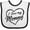 White and Black, variant on Inktastic I Love My Mommy in Black Chalk Heart Boys or Girls Baby Bib